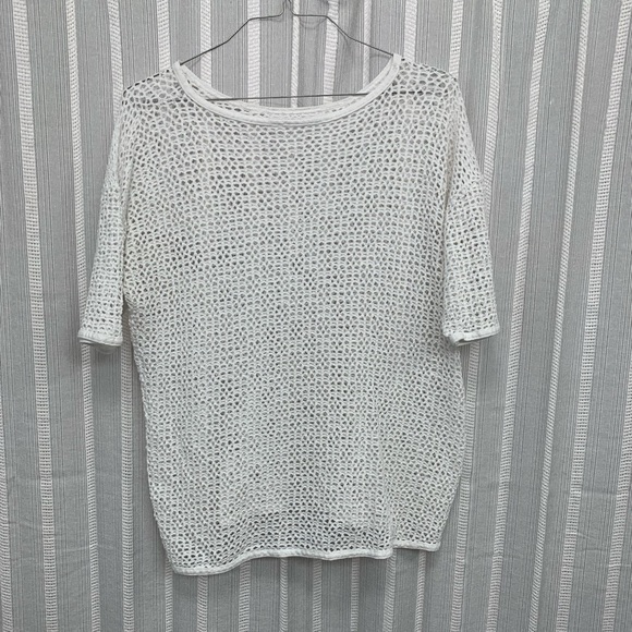 Crochet Open Knit Sweater Top Cover Up -‎ No Tag Ptp 24” - Not Lined - Picture 1 of 5
